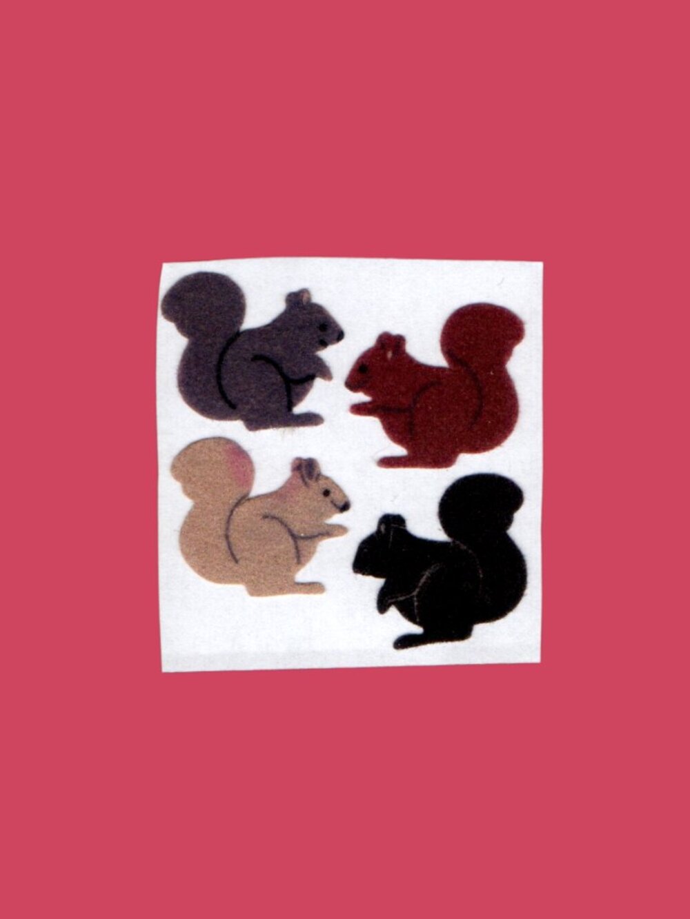 Sandylion Fuzzy Squirrel Vintage 1980s Refurbished Stickers